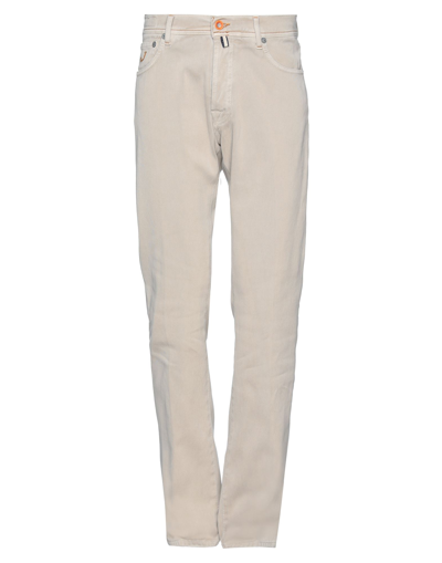 Shop Jacob Cohёn Man Pants Beige Size 37 Cotton