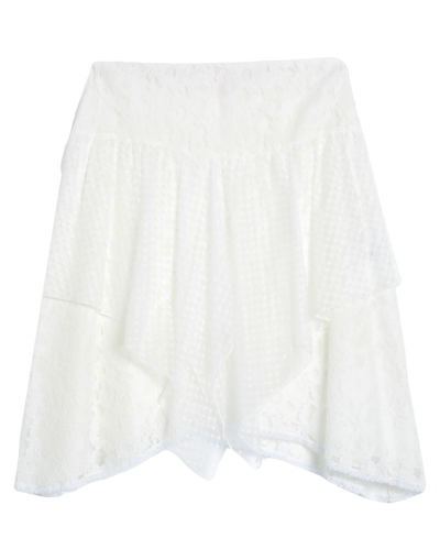 Shop See By Chloé Woman Midi Skirt White Size 10 Cotton, Polyamide