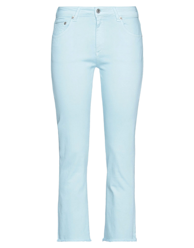 Shop Care Label Woman Jeans Sky Blue Size 28 Cotton, Pbt - Polybutylene Terephthalate, Elastane
