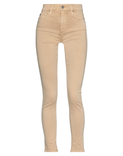 Shop Ag Jeans Woman Pants Camel Size 24 Cotton, Modal, Polyester, Polyurethane In Beige