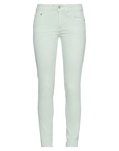 Shop Dondup Woman Jeans Light Green Size 26 Cotton, Elastane