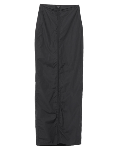 Shop Afterhomework Woman Maxi Skirt Black Size Xs Nylon