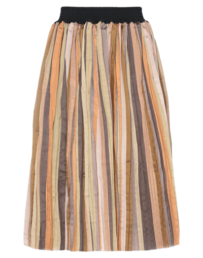 Shop Altea Woman Midi Skirt Brown Size 8 Polyester