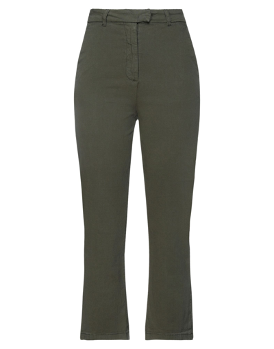 Shop Max & Co . Woman Pants Military Green Size 12 Cotton, Elastane