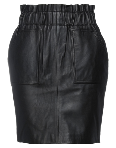 Shop Goosecraft Woman Mini Skirt Black Size Xl Sheepskin