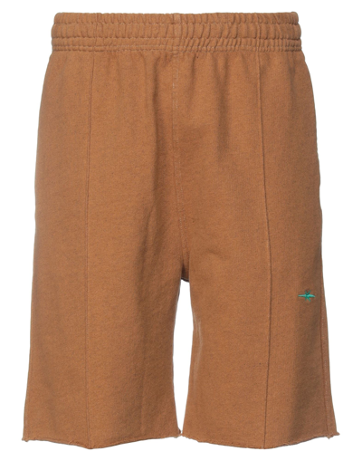 Shop Phipps Man Shorts & Bermuda Shorts Camel Size L Organic Cotton In Beige