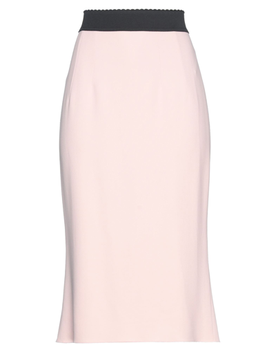 Shop Dolce & Gabbana Woman Midi Skirt Light Pink Size 2 Viscose, Acetate, Elastane