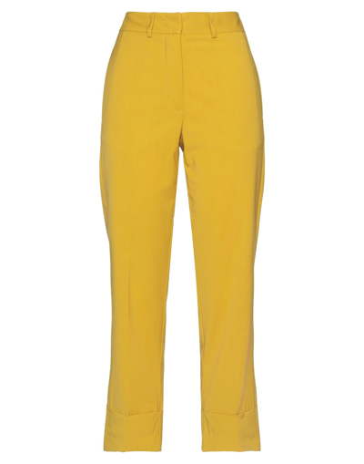 Shop Momoní Woman Pants Ocher Size 4 Virgin Wool, Polyester, Elastane In Yellow