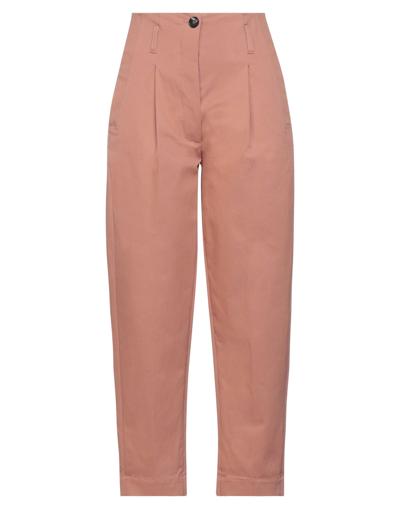Shop Tela Woman Pants Blush Size 8 Cotton, Elastane In Pink
