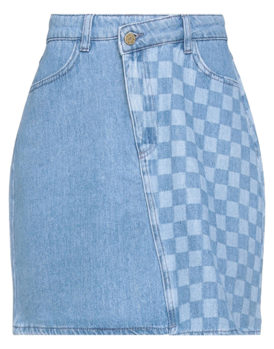 Shop Lazy Oaf Woman Denim Skirt Blue Size 2 Cotton