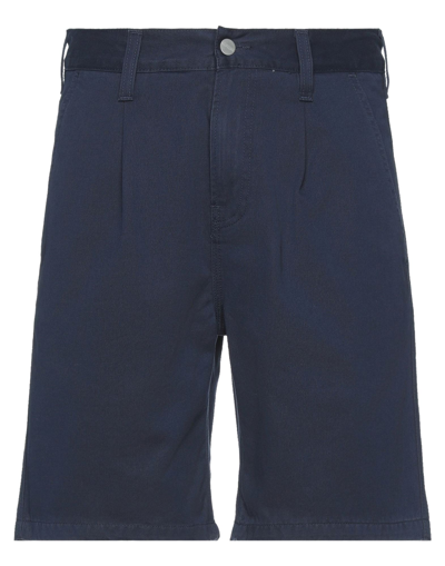 Shop Carhartt Man Shorts & Bermuda Shorts Midnight Blue Size 28 Cotton