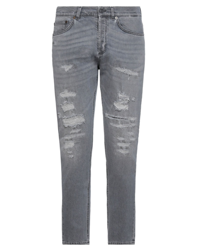 Shop Mauro Grifoni Grifoni Man Jeans Grey Size 33 Paper, Elastane