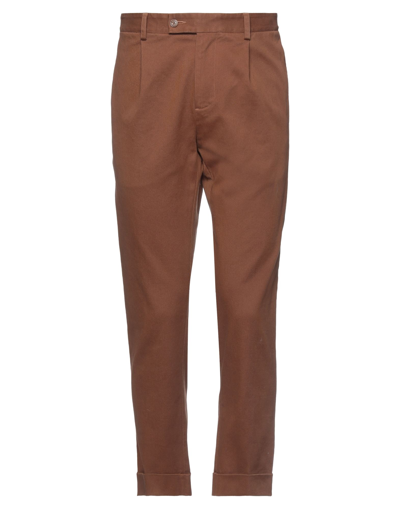 Shop Grey Daniele Alessandrini Man Pants Brown Size 36 Cotton, Elastane