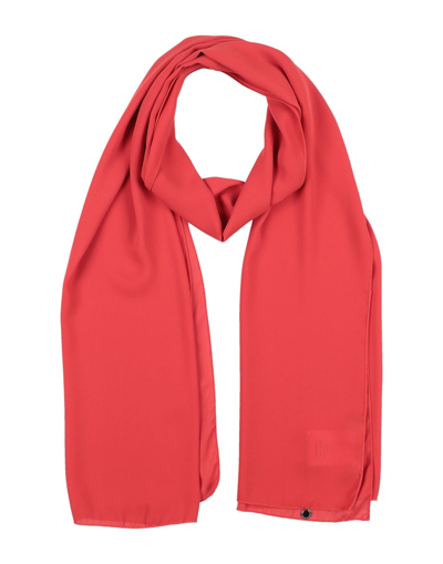 Shop Carla Montanarini Woman Scarf Red Size - Polyester