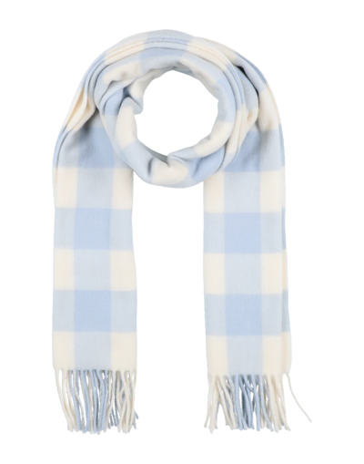 Shop Drake's Woman Scarf Sky Blue Size - Lambswool