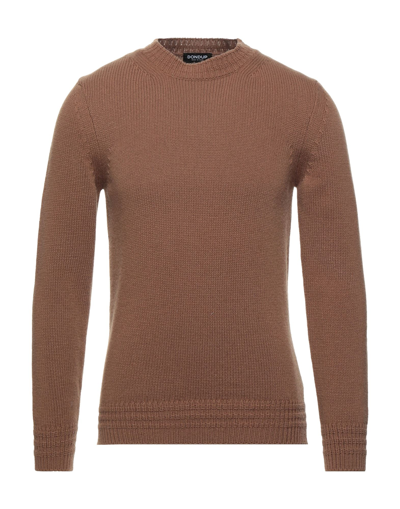 Shop Dondup Man Sweater Brown Size 46 Merino Wool