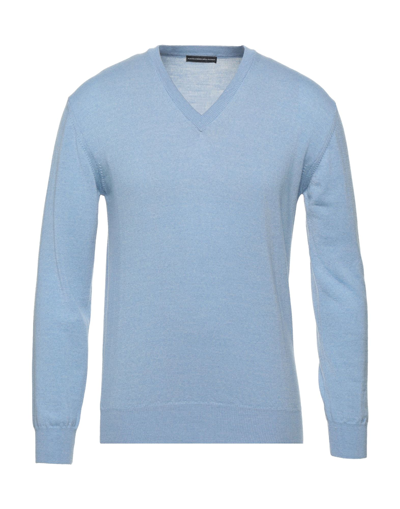Shop Alessandro Dell'acqua Man Sweater Sky Blue Size Xxl Merino Wool