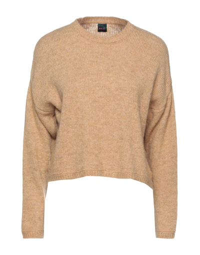 Shop Gabardine Woman Sweater Sand Size M Wool, Acrylic, Alpaca Wool, Viscose In Beige