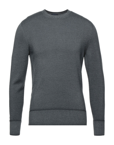 Shop Drumohr Man Sweater Slate Blue Size 46 Merino Wool