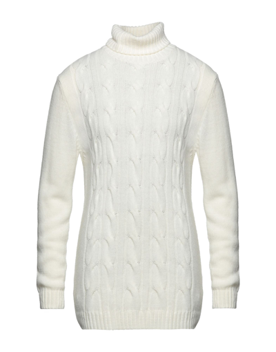 Shop Stilosophy Man Turtleneck Ivory Size Xxl Acrylic, Wool, Viscose, Alpaca Wool In White