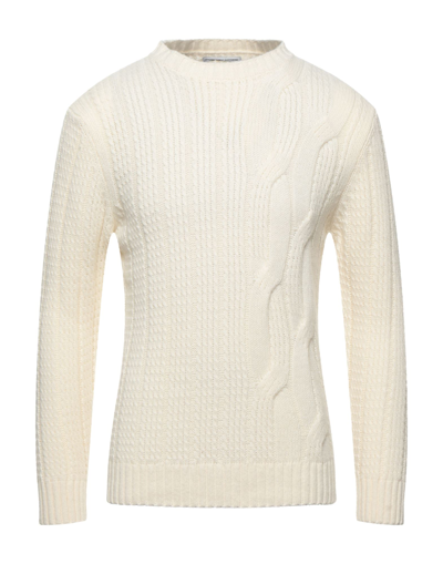 Shop Grey Daniele Alessandrini Man Sweater Ivory Size 38 Wool, Polyamide In White