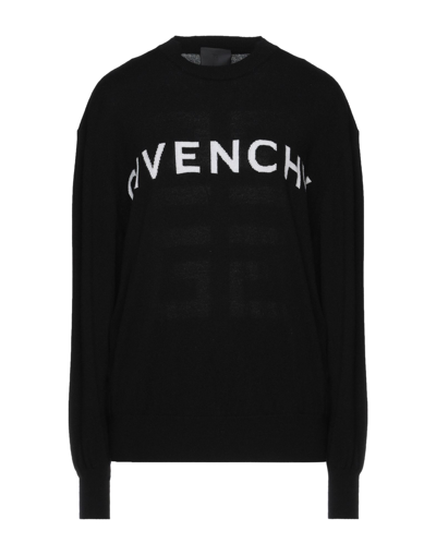 Givenchy Crew-neck Logo Intarsia-knit Jumper In Black