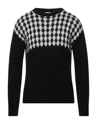 Shop Saint Laurent Man Sweater Black Size L Wool, Mohair Wool, Polyamide
