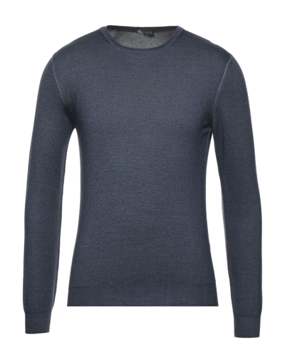 Shop Zanieri Sweaters In Dark Blue