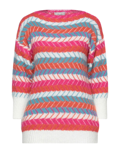 Shop Croche Crochè Woman Sweater Fuchsia Size M Polyamide, Acrylic, Wool In Pink