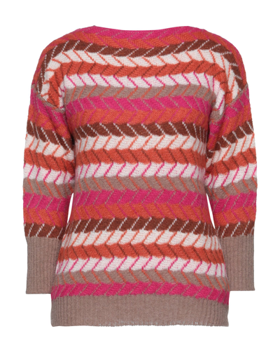 Shop Croche Crochè Woman Sweater Khaki Size M Polyamide, Acrylic, Wool In Beige