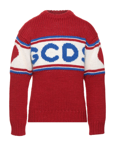 Shop Gcds Man Sweater Red Size M Wool, Acrylic, Alpaca Wool