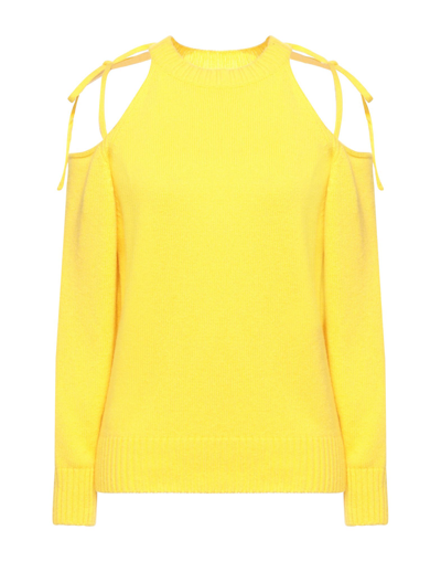 Shop Msgm Sweaters In Yellow