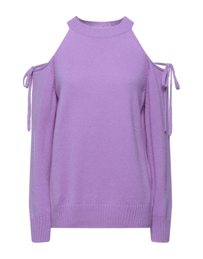 Shop Msgm Sweaters In Light Purple