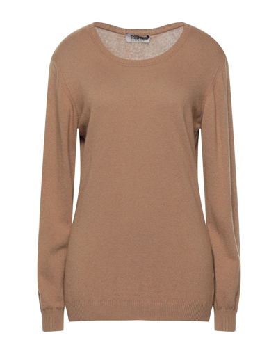 Shop Tsd12 Woman Sweater Camel Size Xl Wool, Viscose, Polyamide, Cashmere In Beige
