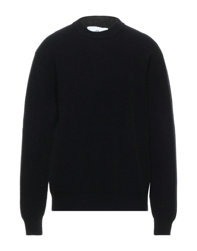 Shop Even If Man Sweater Midnight Blue Size Xxl Wool, Cotton