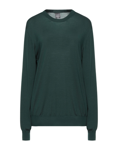 Shop Lorena Antoniazzi Woman Sweater Dark Green Size L Virgin Wool