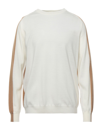 Shop +39 Masq Man Sweater White Size Xxl Merino Wool