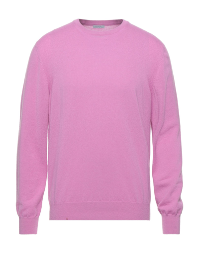 Shop Malo Man Sweater Pink Size 44 Cashmere