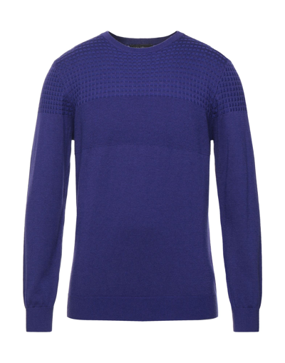 Shop Liu •jo Man Man Sweater Purple Size M Cotton, Polyester, Polyamide, Acrylic, Wool