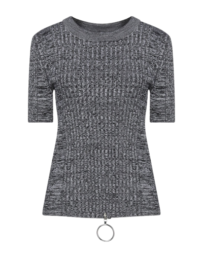 Shop Rabanne Woman Sweater Grey Size M Wool, Polyester, Elastane, Merino Wool