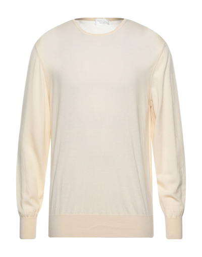 Shop Spadalonga Man Sweater Ivory Size 44 Merino Wool In White