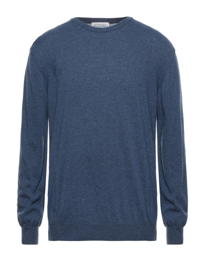 Shop Alpha Studio Sweaters In Dark Blue
