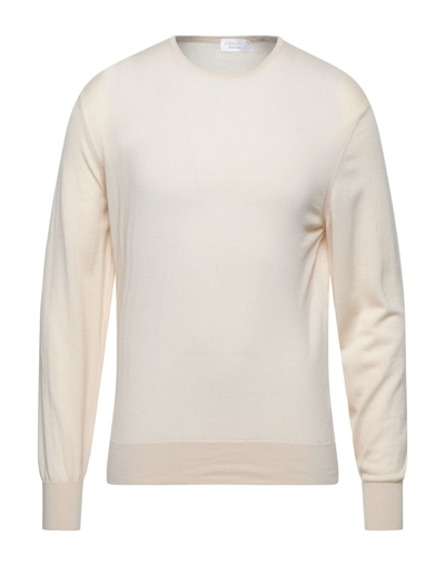 Shop Spadalonga Man Sweater Beige Size 44 Merino Wool
