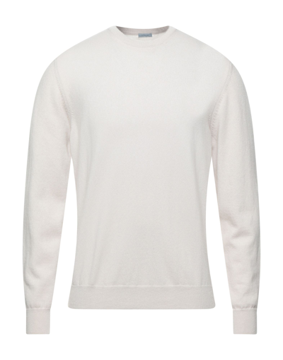 Shop Malo Man Sweater Ivory Size 46 Cashmere In White