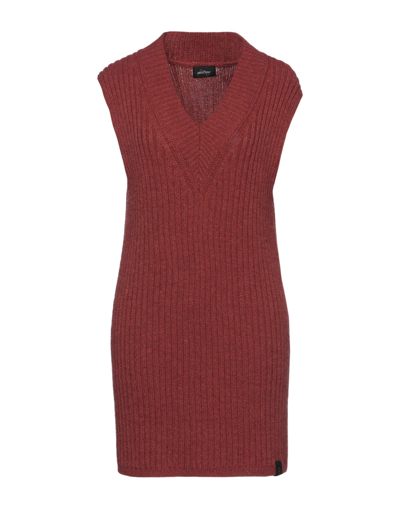 Shop Ottod'ame Woman Sweater Brick Red Size M Acrylic, Wool, Viscose, Alpaca Wool, Polyester