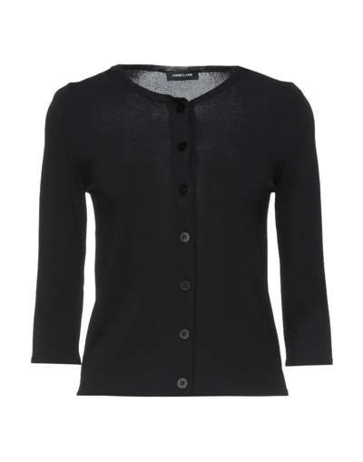 Shop Anneclaire Woman Cardigan Black Size 2 Viscose, Polyamide