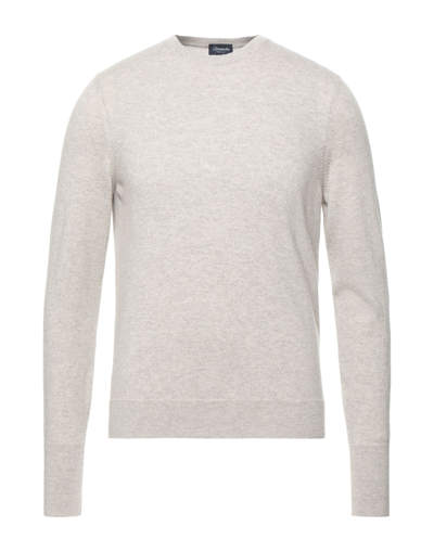 Shop Drumohr Man Sweater Light Grey Size 36 Cashmere