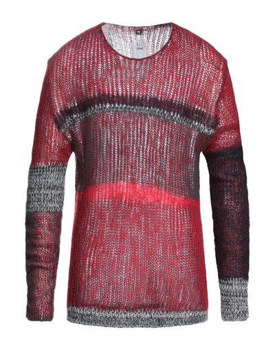 Shop Oamc Man Sweater Red Size M Cotton, Mohair Wool, Wool, Polyamide