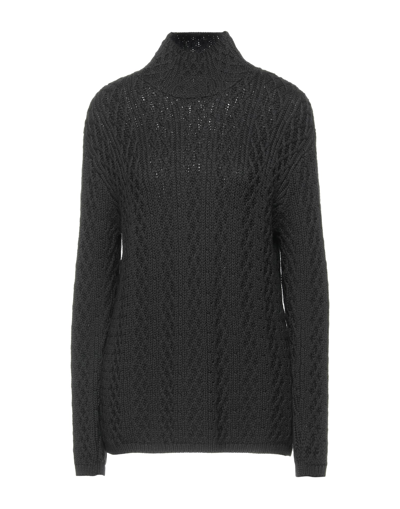 Shop Rossopuro Woman Turtleneck Black Size 10 Wool