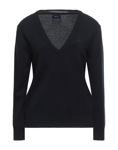 Shop Gant Woman Sweater Midnight Blue Size M Lambswool